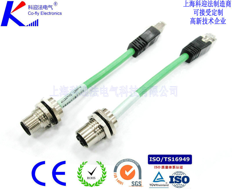 M12網線接頭對RJ45連接線束